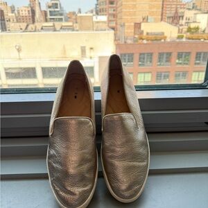 Birdies The Swift Slip-On Sneakers – Women’s Size 7.5 – Gold Leather –